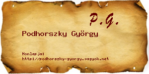 Podhorszky György névjegykártya