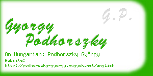 gyorgy podhorszky business card